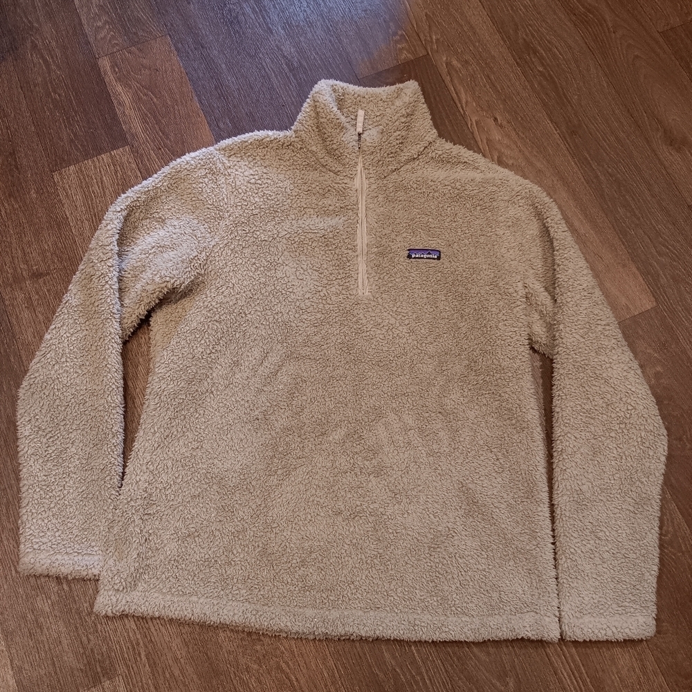 Patagonia Half-Zip Sherpa Pullover - Beige Sz XL Unisex